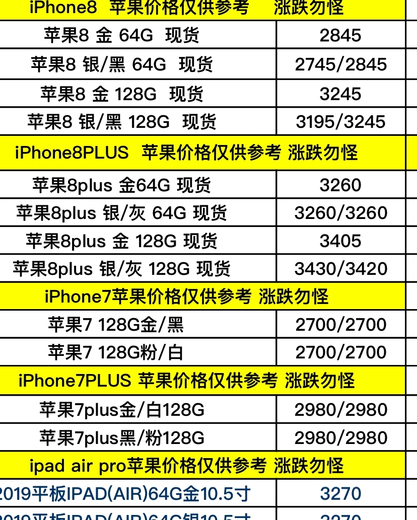 苹果最新官方价格公布