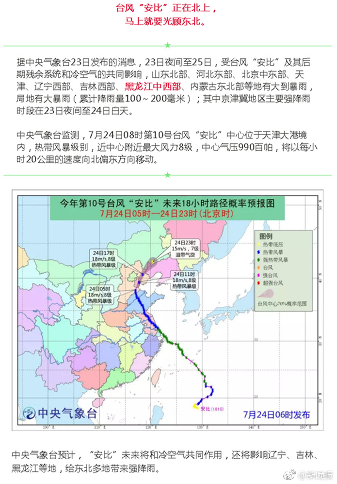 最新追踪：东北地区台风动向