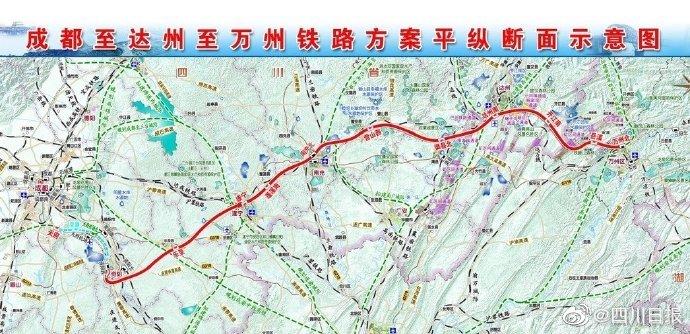 成达万高铁最新版线路规划图